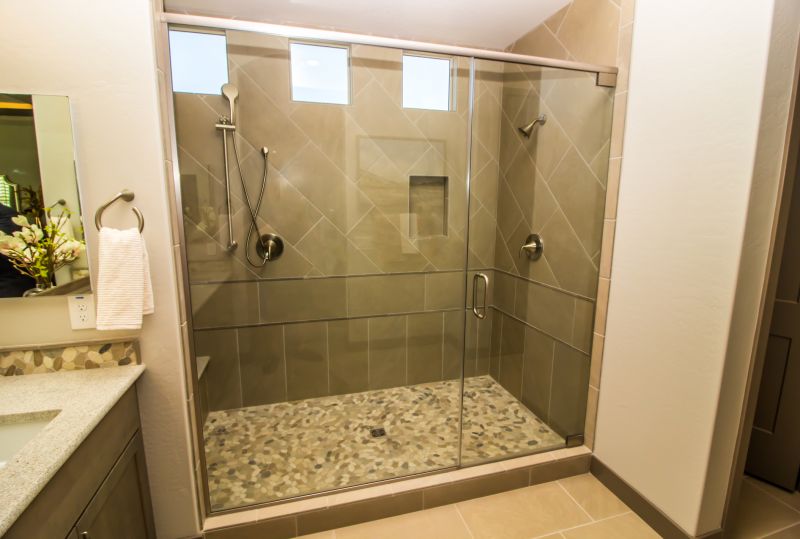 Contemporary Shower with LED Lighting